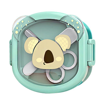 HOGOKIDS Baby Self-Feeding Eating Bowl Portable Kids Tableware Set with Scissors, Spoon (No FDA, BPA-Free)