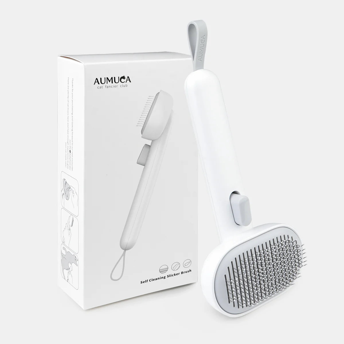 Aumuca for All Breeds Grooming Self Cleaning Slicker Brush