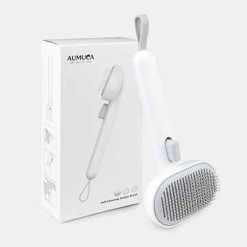 Aumuca for All Breeds Grooming Self Cleaning Slicker Brush