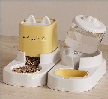 Automatic Cartoon Pet Feeder & Water Dispenser for Cats and Dogs