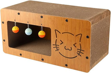 Indoor Cardboard Cat Scratching Box & Playhouse (60x30x30cm) for Cats and Small Pets