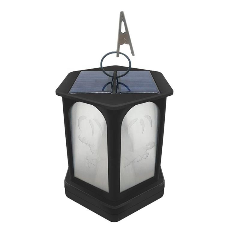 🌟 Popular Solar Hexagonal Pavilion Light – 96 LED Flickering Flame Solar Lantern for Courtyard