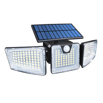 🌞 Solar Motion Sensor Wall Light – 181 LEDs, Triple-Head High Brightness (Model: HK-3T181)